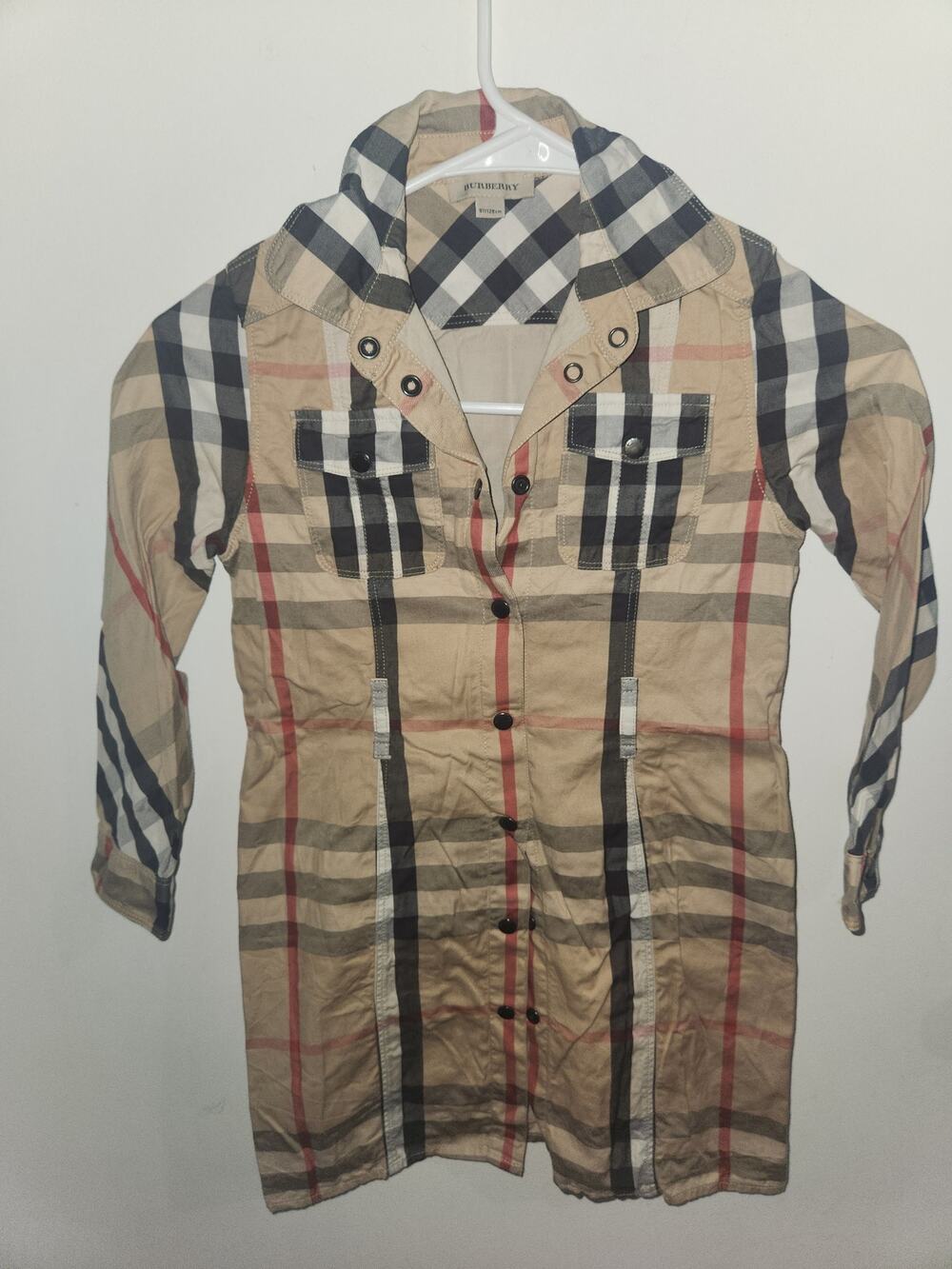Burberry kids girl dress shirt dress 8